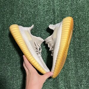 Adidas Yeezy Boost 350 V2 FZ5246‎ NATURAL Kanye West Men's 9 Shoes WHT/BEIGE